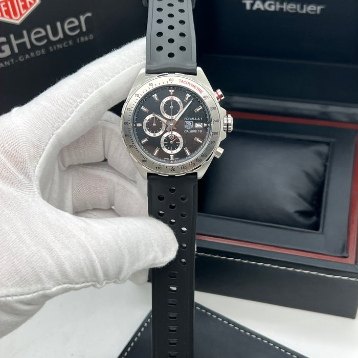 TAG Heuer Formula 1 Quartz Chronograph 43mm - Black Rubber Strap