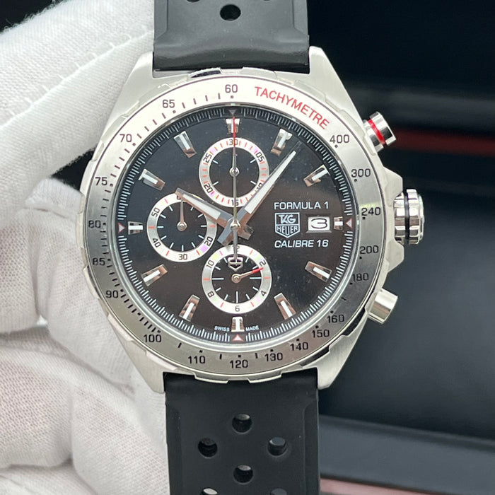 TAG Heuer Formula 1 Quartz Chronograph 43mm - Black Rubber Strap