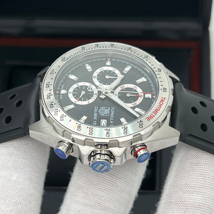 TAG Heuer Formula 1 Quartz Chronograph 43mm - Black Rubber Strap