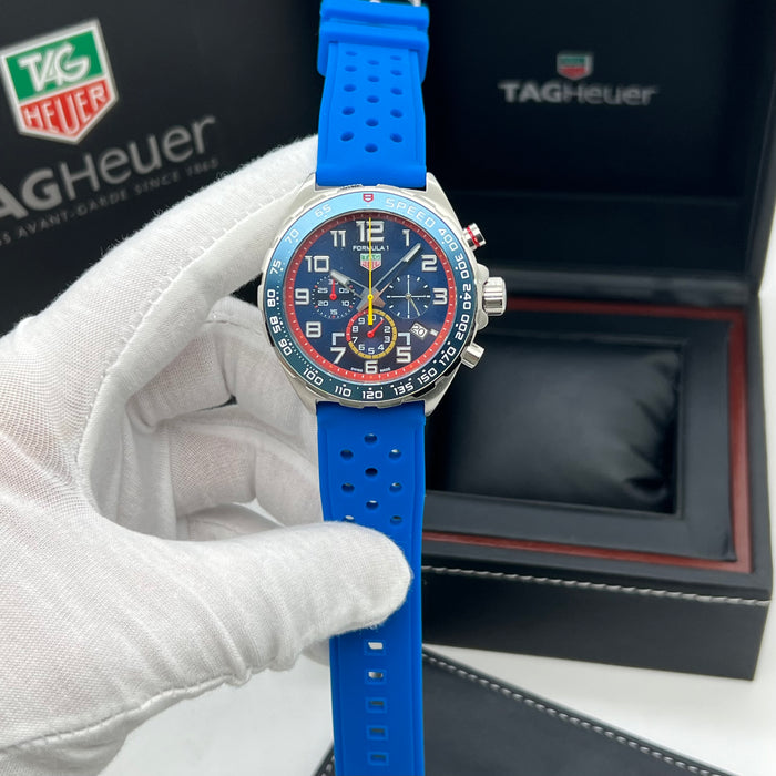 TAG Heuer Formula 1 Quartz Chronograph 43mm - Blue Rubber Strap
