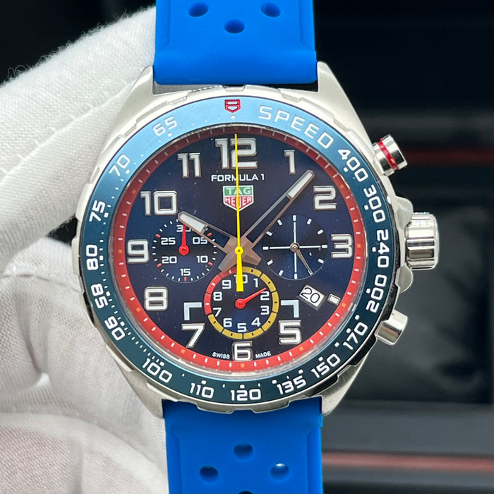 TAG Heuer Formula 1 Quartz Chronograph 43mm - Blue Rubber Strap