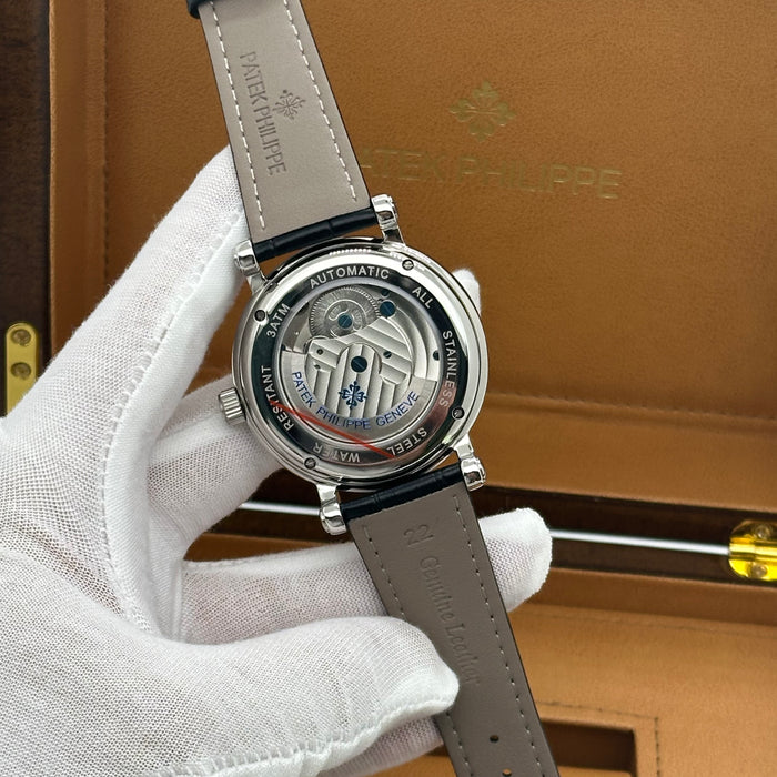 Patek Philippe Skeleton Dial Silver Automatic Watch