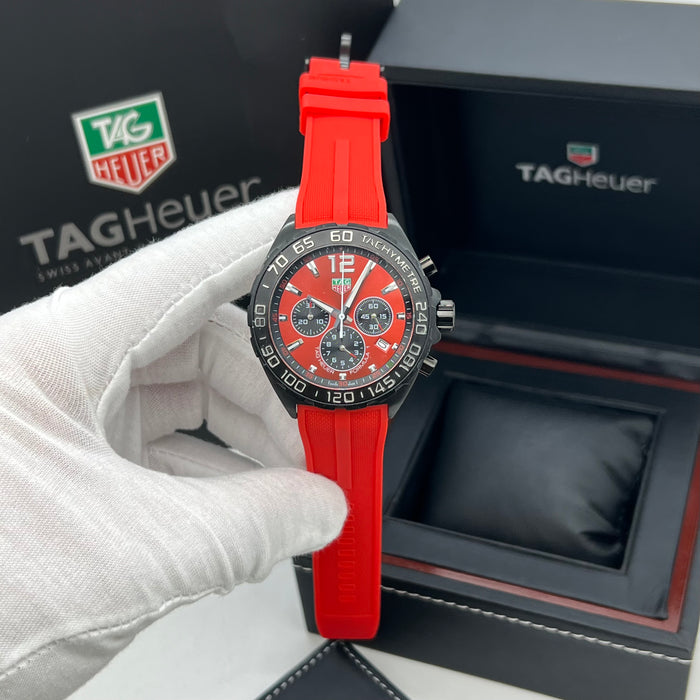 TAG Heuer Formula 1 Quartz Chronograph 43mm Red Dial