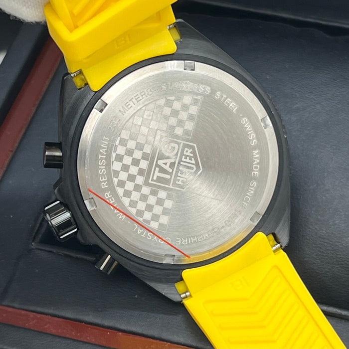 TAG Heuer Formula 1 Quartz Chronograph 43mm Yellow Dial - Rubber Strap