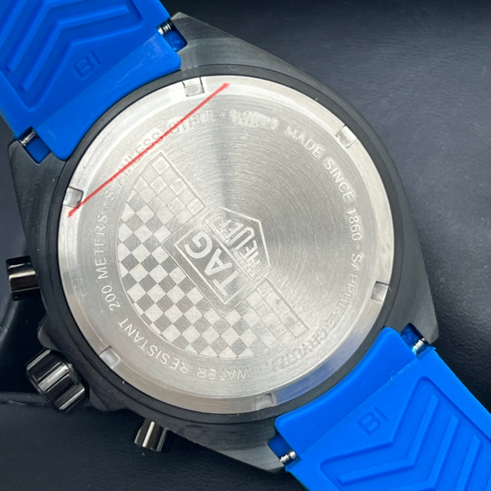 TAG Heuer Formula 1 Quartz Chronograph 43mm Blue Dial - Blue Rubber Strap