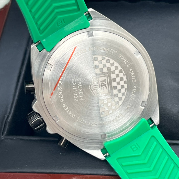 TAG Heuer Formula 1 Quartz Chronograph 43mm Green Dial - Green Rubber Strap