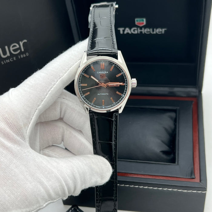 TAG Heuer Formula 1 Quartz Chronograph Black Titanium Grey Dial - Black Leather Strap