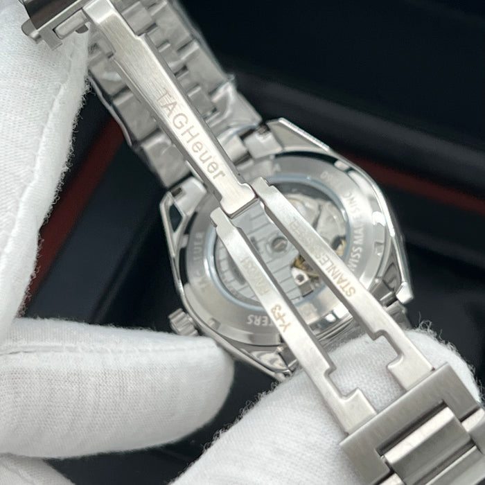 TAG Heuer Carrera Calibre 5 Day-Date Black Dial Steel Bracelet