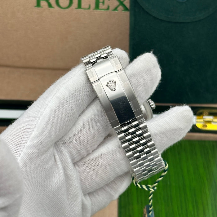 Rolex Datejust 36mm Oyster Perpetual Green Palm Motif Dial with Diamonds