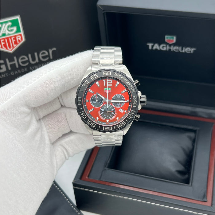 TAG Heuer Formula 1 Chronograph (43mm) — Red Dial