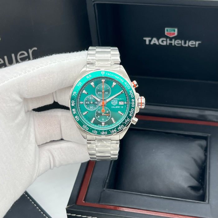 TAG Heuer Formula 1 Calibre 16 Automatic Chronograph (44mm) — Green Dial