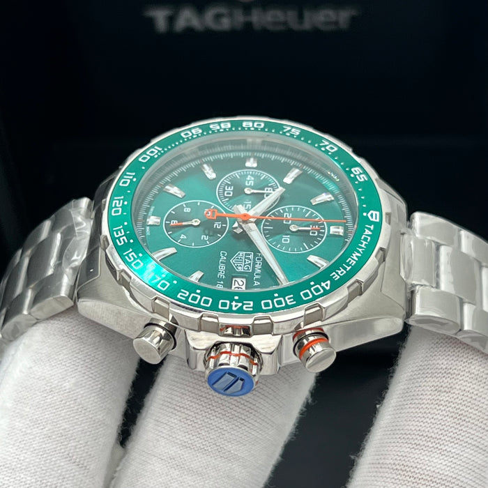 TAG Heuer Formula 1 Calibre 16 Automatic Chronograph (44mm) — Green Dial