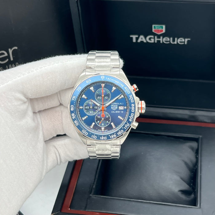 TAG Heuer Formula 1 Calibre 16 Automatic Chronograph (44mm) — Blue Dial