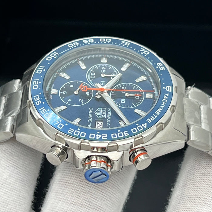 TAG Heuer Formula 1 Calibre 16 Automatic Chronograph (44mm) — Blue Dial