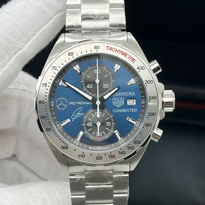 TAG Heuer Formula 1 Chronograph Blue Dial Red & Yellow Accents Stainless Steel Watch