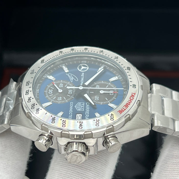 TAG Heuer Formula 1 Chronograph Blue Dial Red & Yellow Accents Stainless Steel Watch
