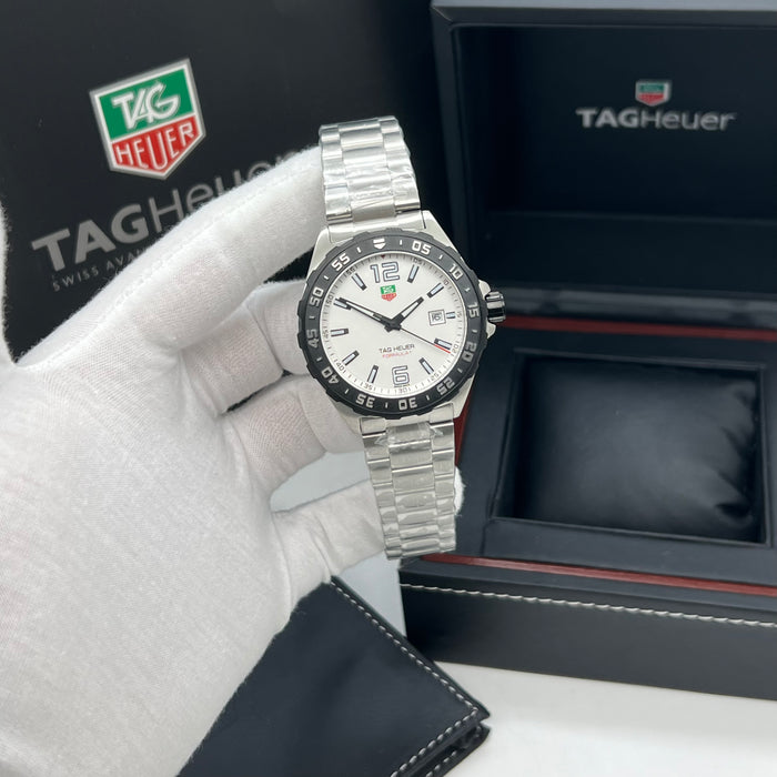 TAG Heuer Formula 1 Quartz White Dial Black Rotating Bezel Stainless Steel Watch