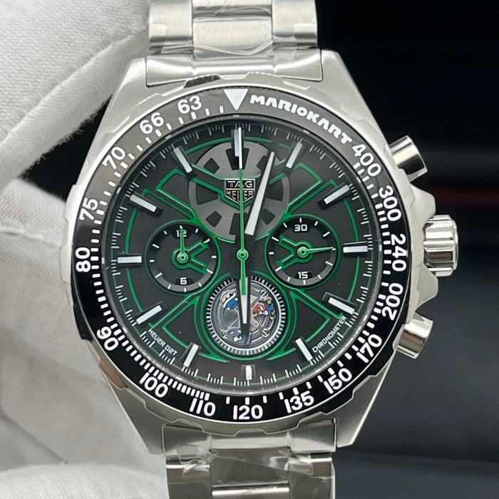 TAG Heuer Formula 1 Chronograph Tourbillon Mario Kart Special Edition Green Accents Watch