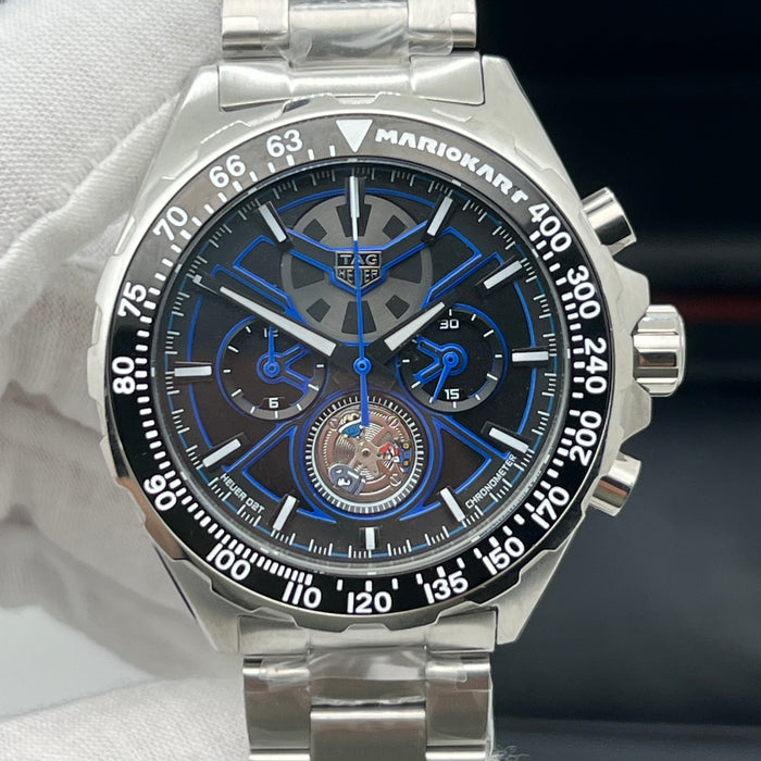 TAG Heuer Formula 1 Chronograph Tourbillon Mario Kart Special Edition Blue Accents Watch