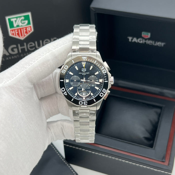 TAG Heuer Aquaracer 300M Quartz Chronograph 43mm (Black Dial / Black Ceramic Bezel)