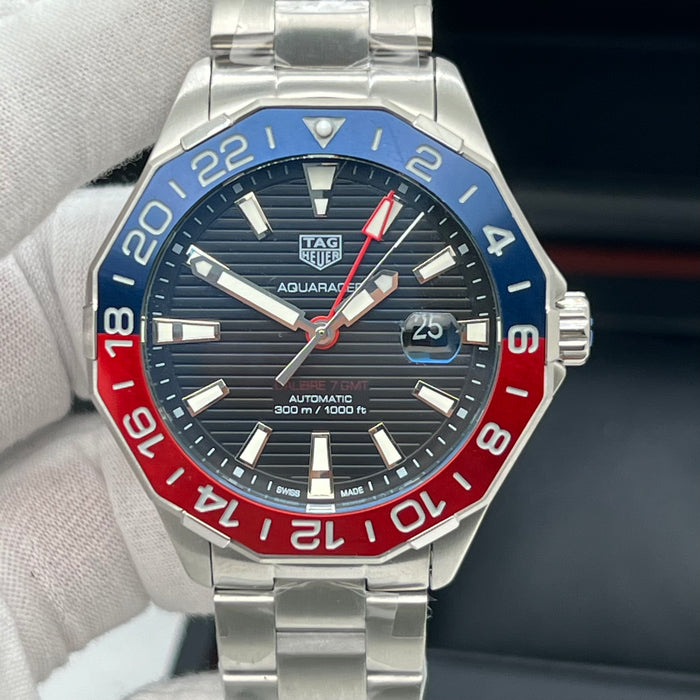 TAG Heuer Aquaracer Calibre 7 GMT Automatic "Pepsi" Bezel Men's Watch