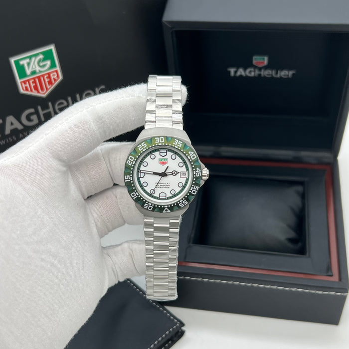 TAG Heuer Formula 1 Solargraph White Dial Quartz Solar-Powered Men's Watch