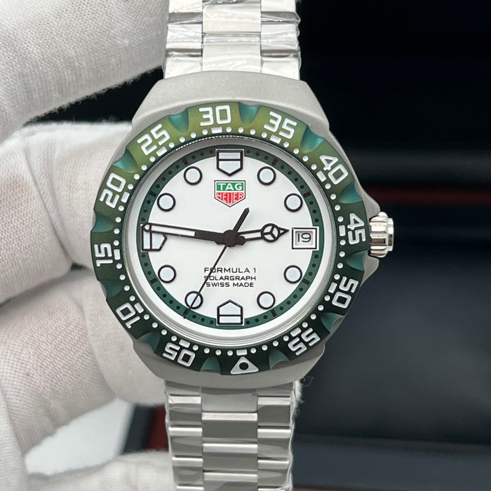 TAG Heuer Formula 1 Solargraph White Dial Quartz Solar-Powered Men's Watch