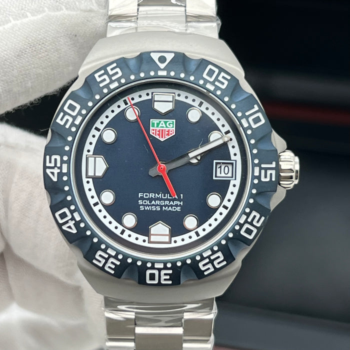 TAG Heuer Formula 1 Solargraph Blue Dial Solar-Powered Steel Watch