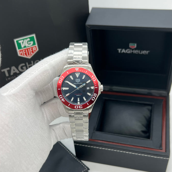 TAG Heuer Aquaracer 300m Black Dial Red Aluminium Bezel Men's Watch