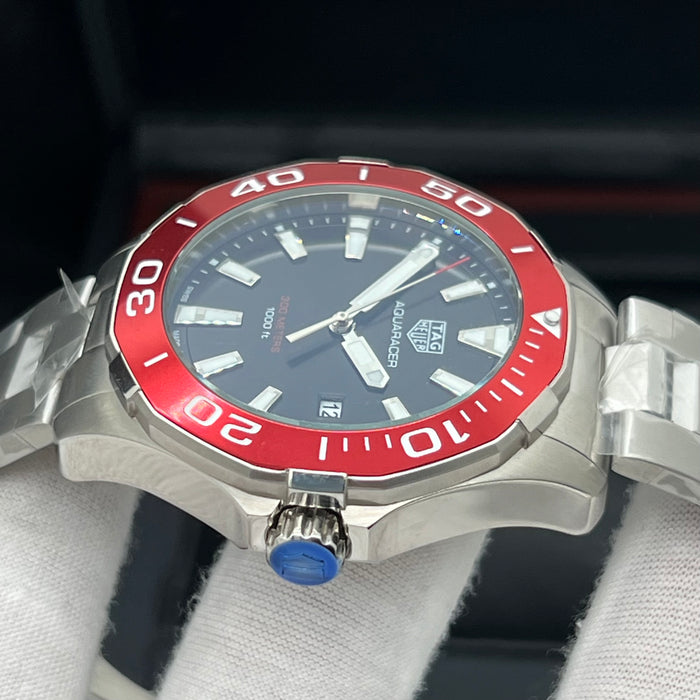 TAG Heuer Aquaracer 300m Black Dial Red Aluminium Bezel Men's Watch