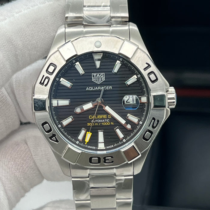 TAG Heuer Aquaracer Professional 200 Solargraph Black Dial Solar-Powered Steel Watch