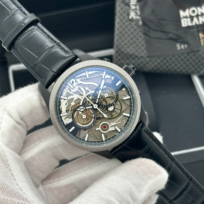 Montblanc Star Legacy Automatic Chronograph – Silver Dial with Alligator Strap