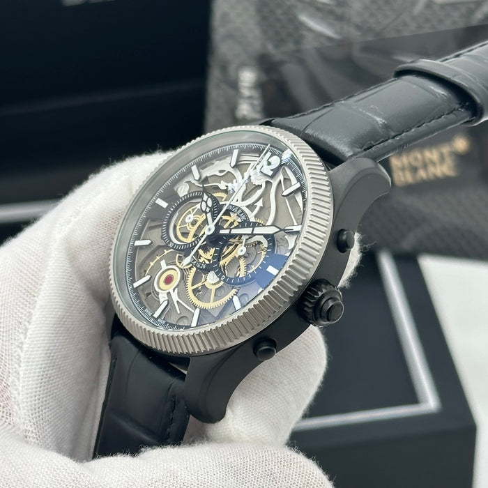 Montblanc Star Legacy Automatic Chronograph – Silver Dial with Alligator Strap