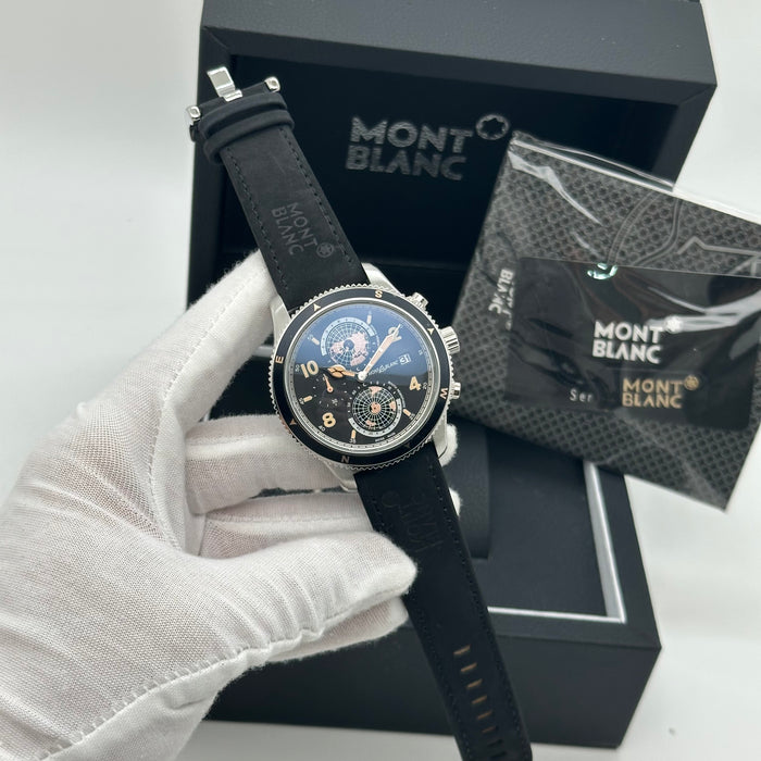Montblanc Star Legacy Chronograph 42mm – Silver Dial with Black Alligator Strap