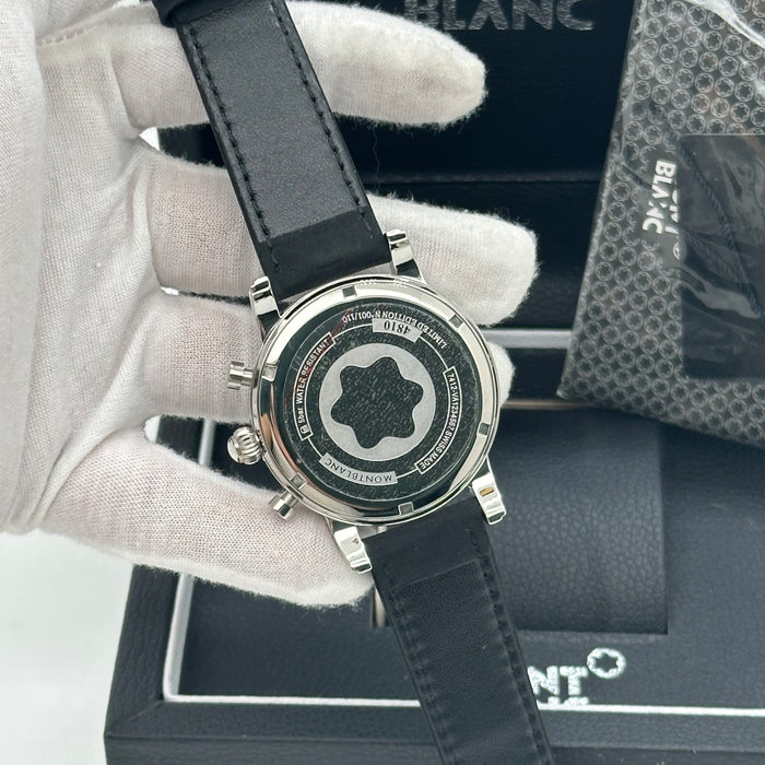 Montblanc Star Legacy Automatic Chronograph 42mm - Silver Case With Black Strap