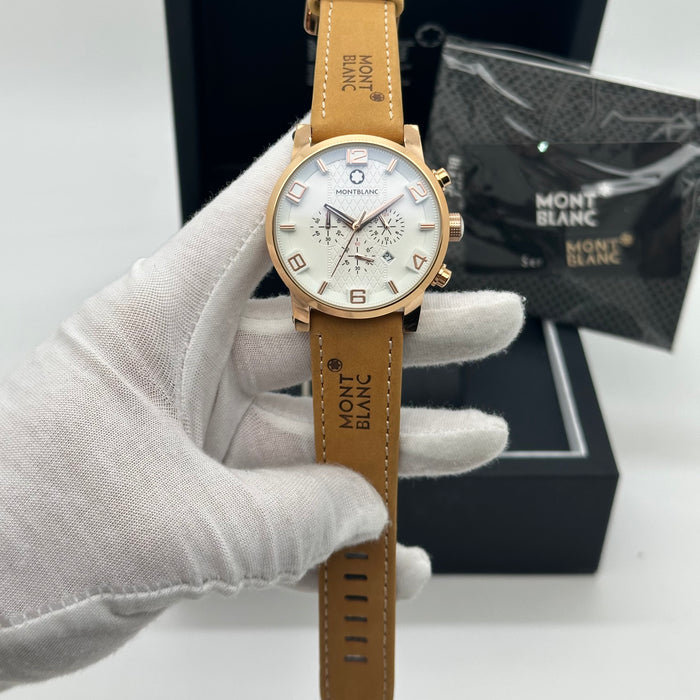 MontBlanc TimeWalker Chronograph Gold - Tone Watch