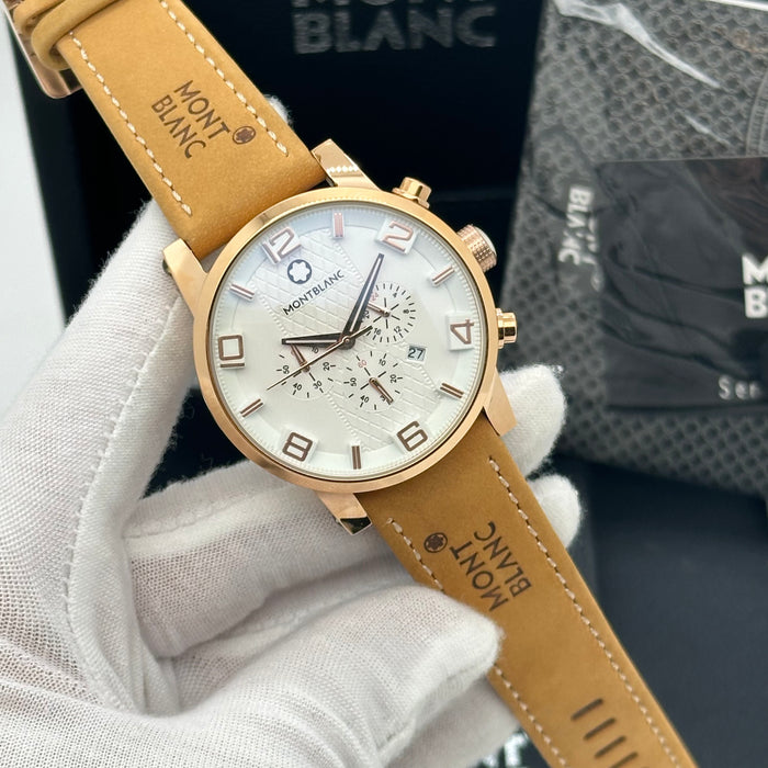MontBlanc TimeWalker Chronograph Gold - Tone Watch