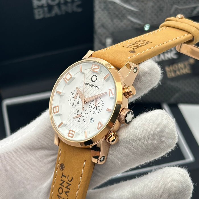 MontBlanc TimeWalker Chronograph Gold - Tone Watch