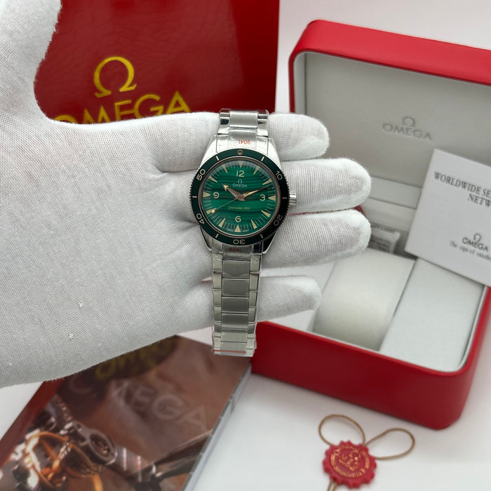 Omega Seamaster 300 – Emerald Green Wave Dial Co-Axial Automatic (Homage Edition)