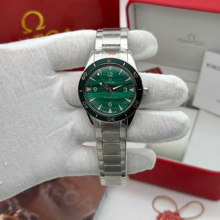 Omega Seamaster 300 – Emerald Green Wave Dial Co-Axial Automatic (Homage Edition)
