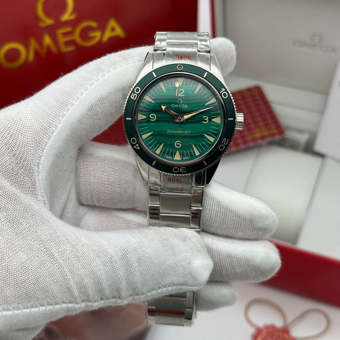 Omega Seamaster 300 – Emerald Green Wave Dial Co-Axial Automatic (Homage Edition)