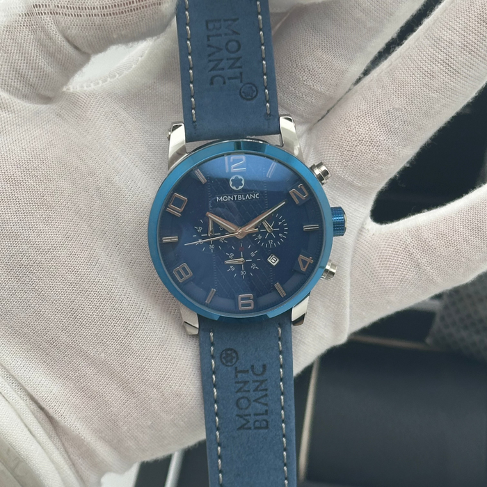 Montblanc Sport Chronograph – Blue Edition with Stainless Steel Case
