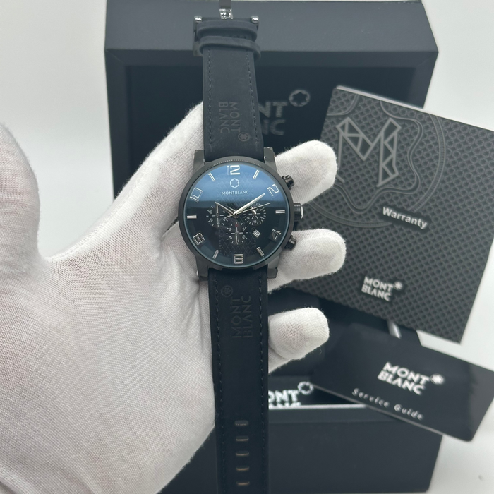 Montblanc Timewalker Chronograph – Full Black Edition with Blue Dial