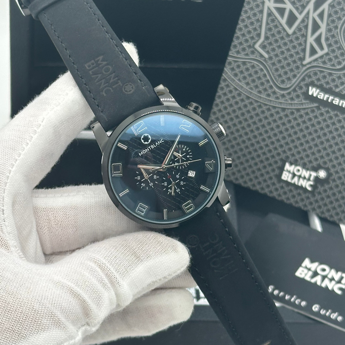 Montblanc Timewalker Chronograph – Full Black Edition with Blue Dial