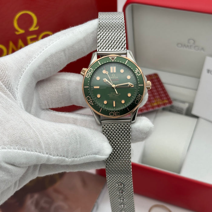 Omega Seamaster Diver 300M – Green Dial Co-Axial Master Chronometer (Two-Tone Homage Edition)