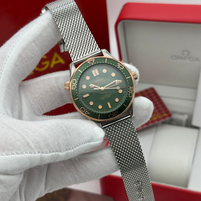 Omega Seamaster Diver 300M – Green Dial Co-Axial Master Chronometer (Two-Tone Homage Edition)