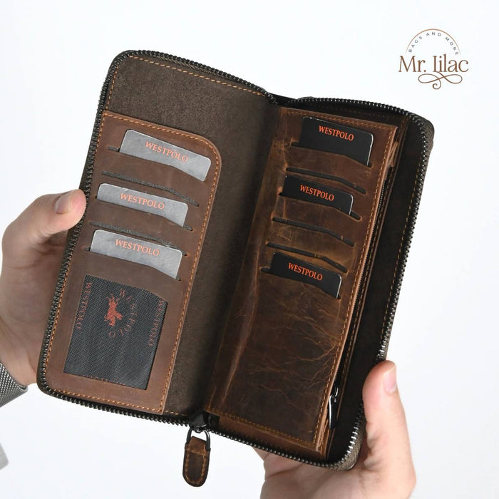 Original West Polo Leather Long Wallet