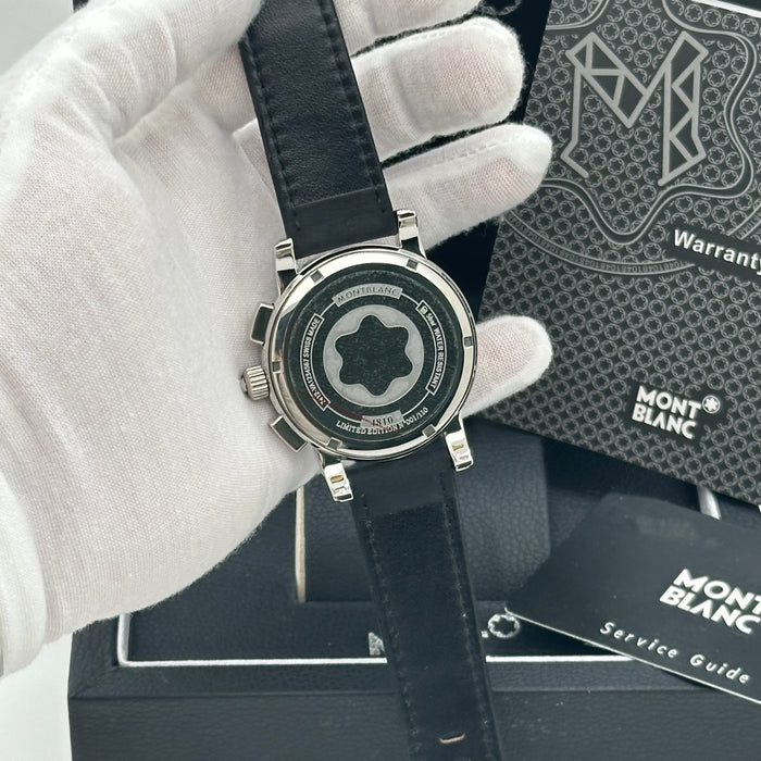 Montblanc Heritage Chronograph – Carbon Fiber Dial with Black Leather Strap