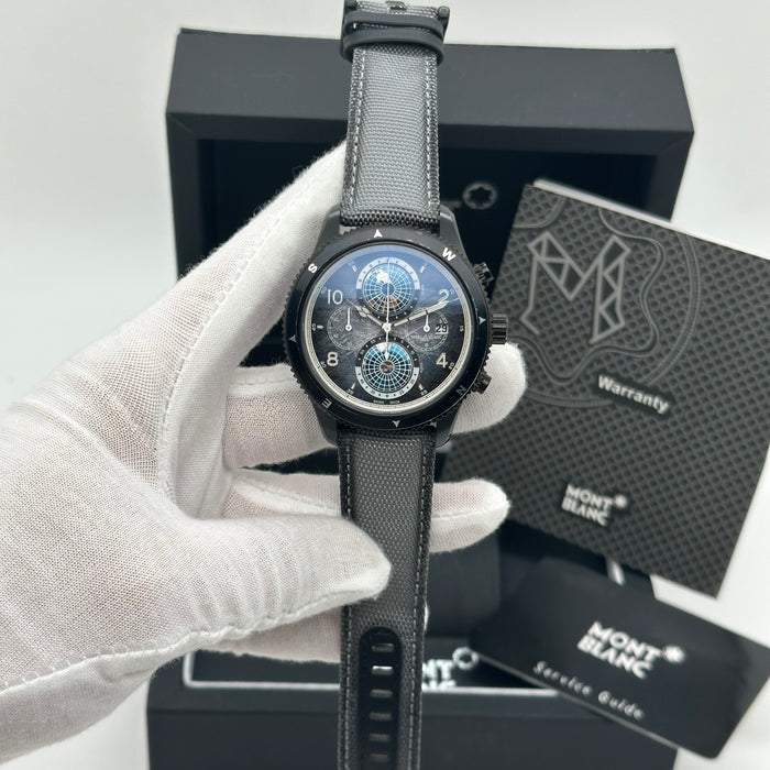 Montblanc Summit Smartwatch – Geosphere Edition with Gray Fabric Strap