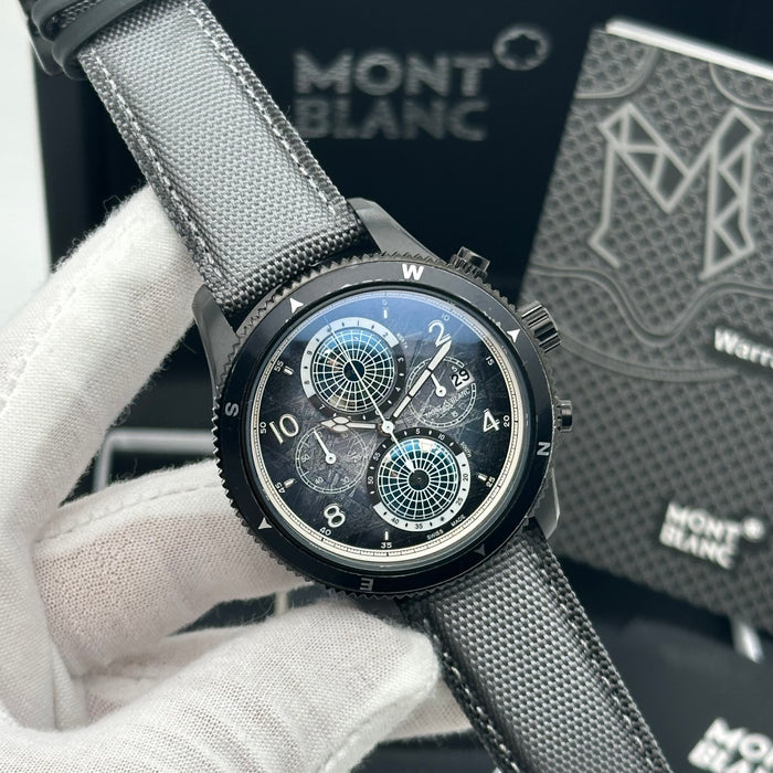 Montblanc Summit Smartwatch – Geosphere Edition with Gray Fabric Strap